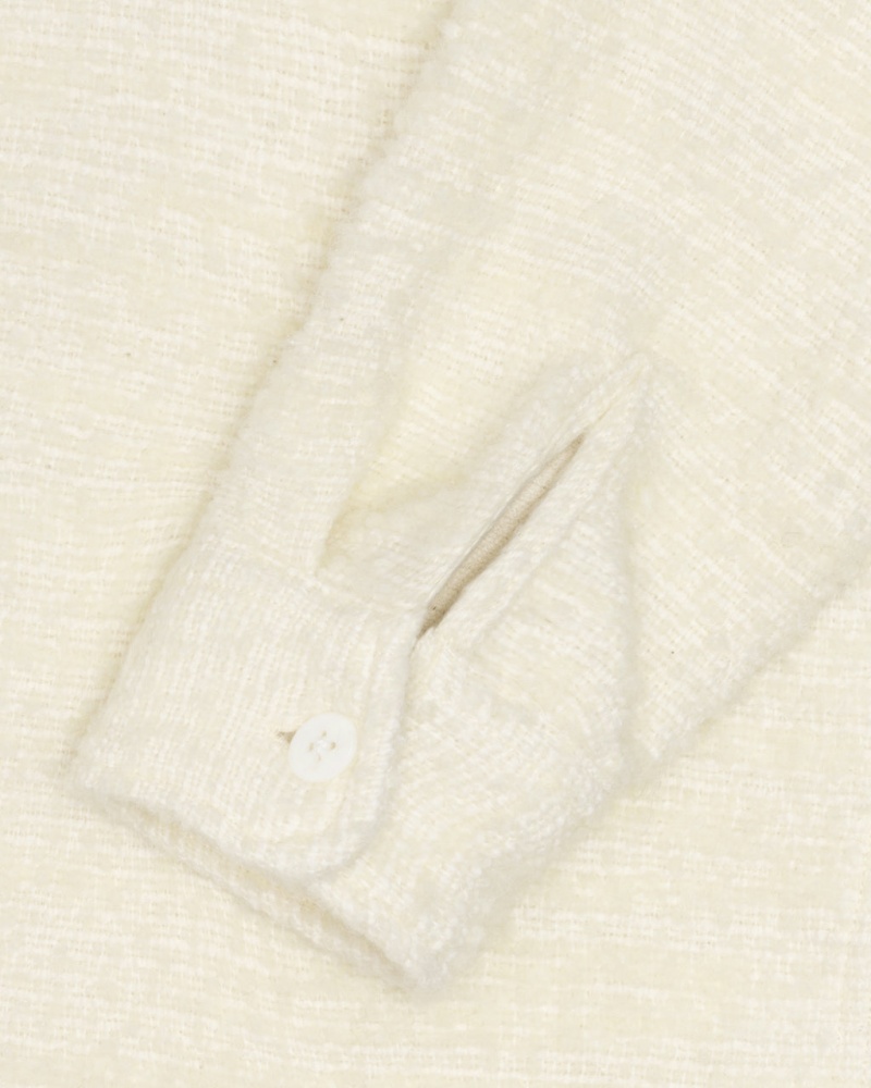 Stussy Boucle Wełna Cpo Shirt - Unisex Tops Shirts Beżowe | ZPLNQ39380