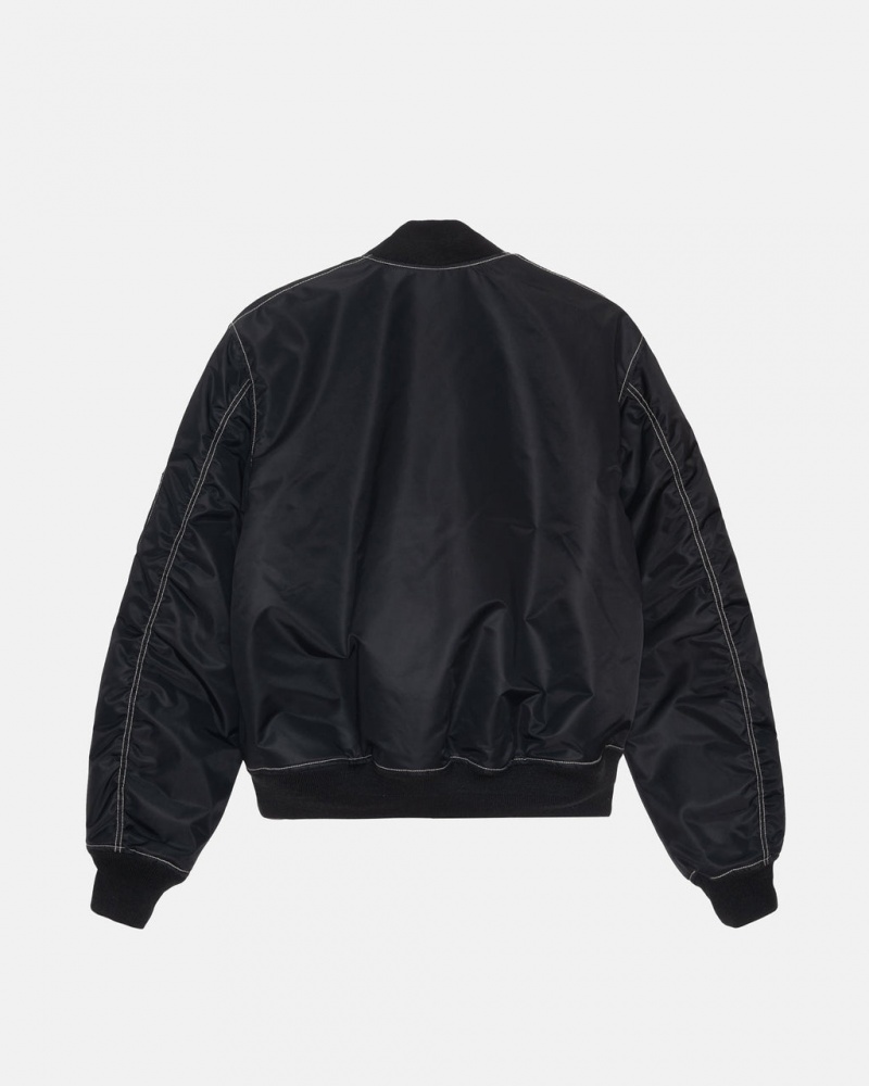 Stussy Built Reversible Bomber Jacket - Unisex Jackets Czarne | EPLHC50852