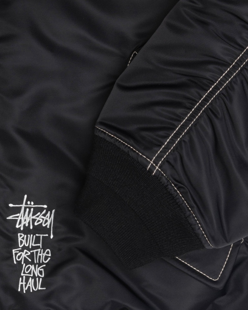 Stussy Built Reversible Bomber Jacket - Unisex Jackets Czarne | EPLHC50852