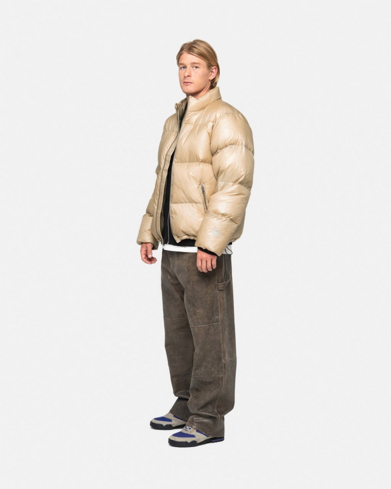 Stussy Down Puffer Parachute Ripstop - Unisex Jackets Złote | DPLKV44054