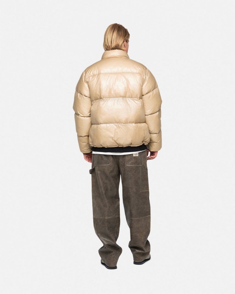 Stussy Down Puffer Parachute Ripstop - Unisex Jackets Złote | DPLKV44054