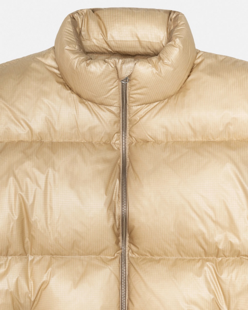 Stussy Down Puffer Parachute Ripstop - Unisex Jackets Złote | DPLKV44054