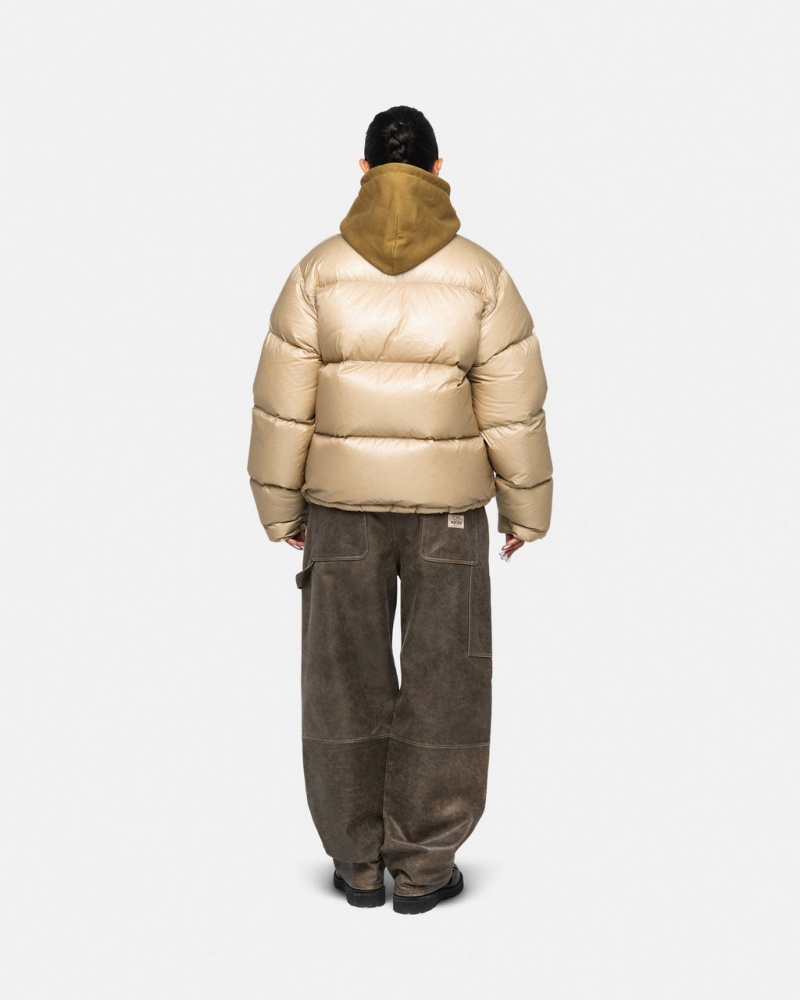 Stussy Down Puffer Parachute Ripstop - Unisex Jackets Złote | DPLKV44054
