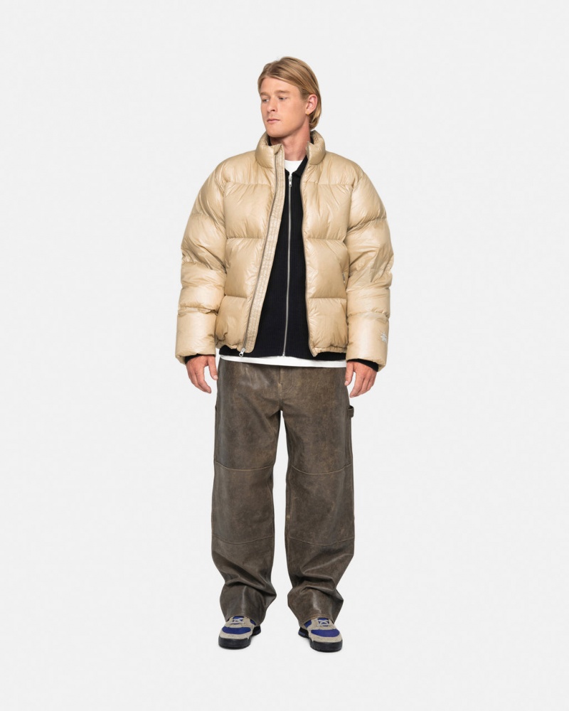 Stussy Down Puffer Parachute Ripstop - Unisex Jackets Złote | DPLKV44054