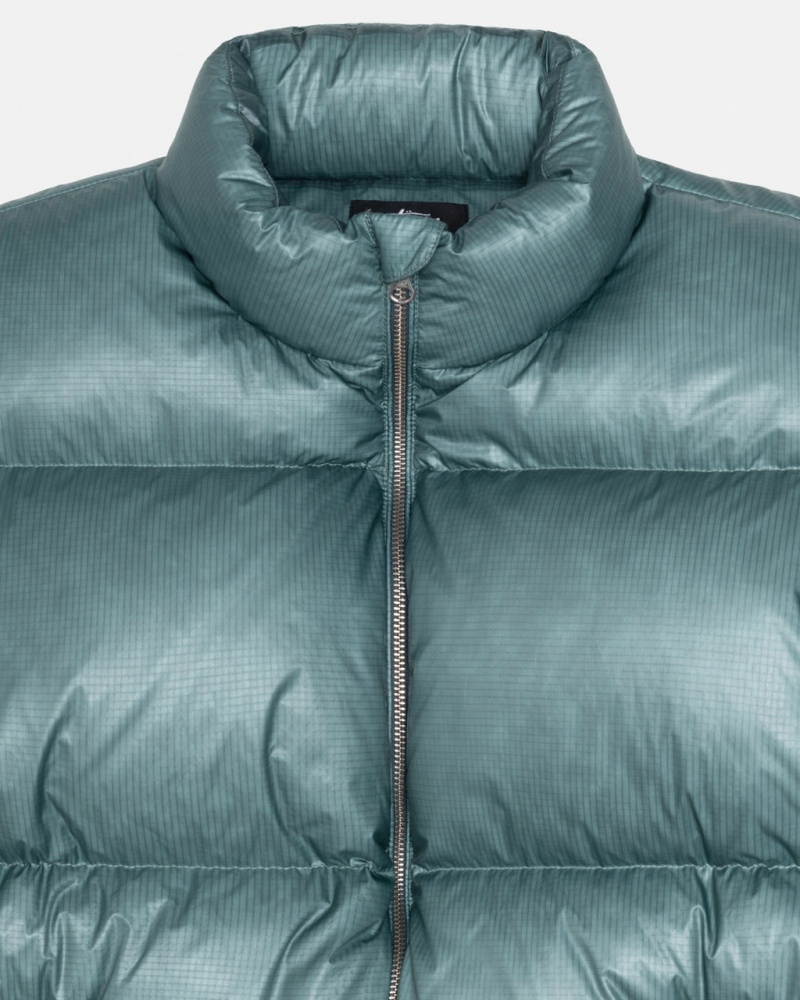 Stussy Down Puffer Parachute Ripstop - Unisex Jackets Niebieskie | PLJKU81220