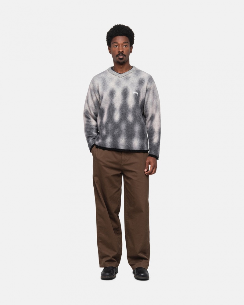 Stussy Gradient Dot Brushed Swetry - Unisex Sweaters Szare | YPLGT97384