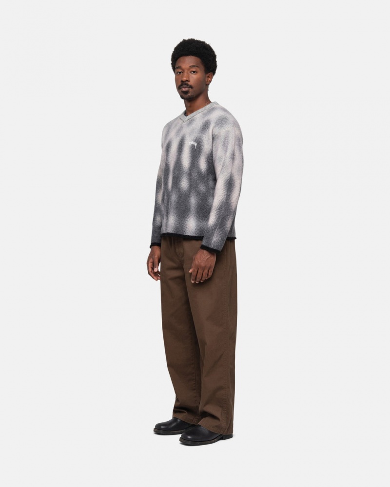Stussy Gradient Dot Brushed Swetry - Unisex Sweaters Szare | YPLGT97384
