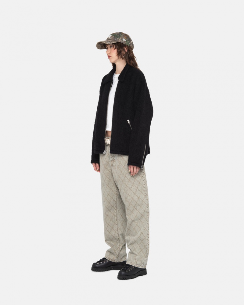 Stussy Mohair Club Jacket - Unisex Jackets Czarne | PLICD71755