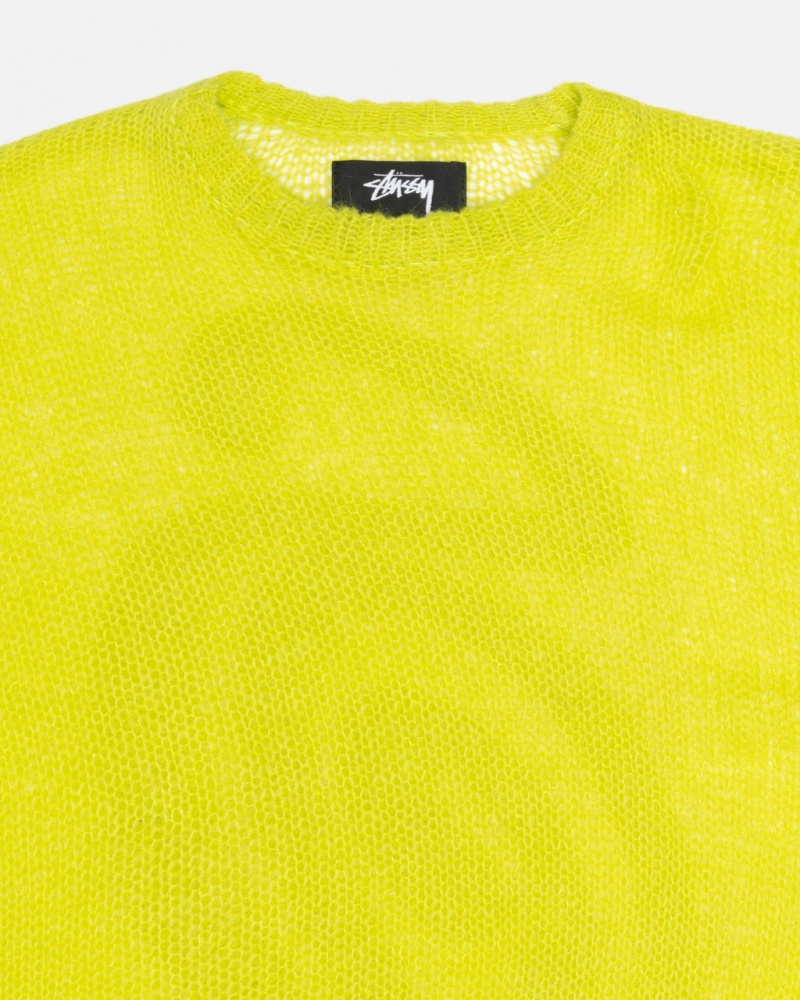 Stussy S Loose Knit Swetry - Unisex Sweaters Głęboka Zielone | APLWC65777